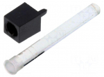 Fiber for LED | &Oslash;3.6mm | L: 25.4mm | round | Front: convex | flexible