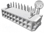 Connector: wire-board | socket | male | PIN: 18 | Micro-Fit 3.0 | THT