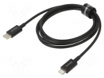 Cable | Apple Lightning plug,USB C plug | 1m | black | 20W