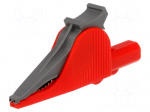 Crocodile clip | 36A | 1kV | red | Grip capac: max.41mm