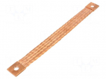 Braids | earthing tape | W: 30mm | 50mm2 | &Oslash;1: 11mm | &Oslash;2: 11mm | 250A | ST