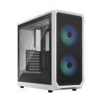 Computer case Fractal Design  Focus 2 RGB White TG Clear Tint, Midi Tower, Power supply included No