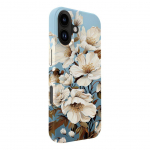Back panel cover Evelatus Apple iPhone 16 Slim Shell with Magsafe customized print design Flower Blue