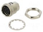 Connector: circular | push-pull | socket | PIN: 6 | 1A | HR25 | soldering