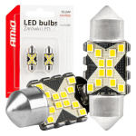 Autolambid, Mootorratta ja traktori valgustid // Autolambid, Mootorratta ja traktori valgustid // Żar&oacute;wki led canbus festoon c5w 12smd 2016 31mm white 12v 24v amio-04235