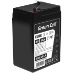 Green Cell CUBE AGM IP54 6V 5Ah VRLA Battery Gel deep cycle toys for kids alarm systems