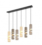 Trio Stream piekarama lampa 6-pc GU10 multicolor brushed steel 364000617 4017807614039