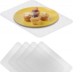 VILSTO Transparent Kitchen Mat, Coffee Table Mat, Table Protector, Waterproof Place Mats (4 pieces set)