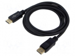 Cable | DisplayPort plug,both sides | PVC | Len: 2m | black | Core: Cu