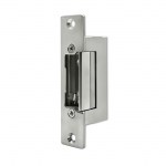 Qoltec Electric strike With lock and memory + mounting plate | 12V | Stainless steel