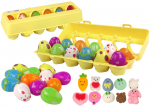 Tooted koju ja aeda // J&otilde;ulu- ja p&uuml;hadekaunistused // Zestaw Jajka Wielkanocne Squishy 12 Sztuk