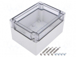 Enclosure: multipurpose | X: 122mm | Y: 162mm | Z: 90mm | TG PC | grey