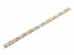 LED tape | white warm | 3528 | LED/m: 120 | 8.5mm | white PCB | IP65 | 120&deg;