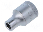 Socket spanner | 8mm | 1/2" | tool steel | Plating: chromium | L: 38mm