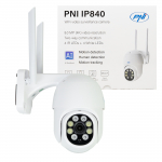 Juhtmevaba videovalvekaamera PNI IP840 WiFi, PTZ, 8MP 4K, micro SD pesa, iseseisev, AI funktsioonid