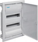 Flush-mounted cabinet with metal door, 2 rows