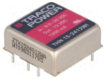 Converter: DC/DC | 15W | Uin: 9&divide;36V | 12VDC | Iout: 1300mA | 1"x1" | 15g