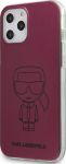 Back panel cover Karl Lagerfeld Apple iPhone 12/12 Pro 6.1'' PC/TPU Metallic Iconic Outline Cover Dark Pink
