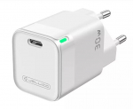 Adapter Jellico  C43 Mini PD 30W QC 3.0 Smart Adaptive Fast Charger with 1x USB-C (5-20V) White