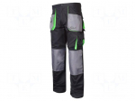 Dungarees | Size: XL | black-green | 270g/m2