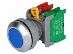 Switch: push-button | Stabl.pos: 1 | NC + NO | 30mm | blue | IP65 | Pos: 2