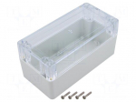 Enclosure: multipurpose | X: 80mm | Y: 160mm | Z: 75mm | ZP | light grey