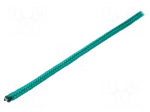 Rope | polypropylene | &Oslash;rope: 6mm | L: 25m | with a core | green