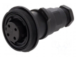 Connector: circular | plug | female | PIN: 4 | 10A | 277V | IP68,IP69K
