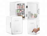 ELLE 6L white mini fridge with LED make-up mirror