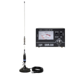 PNI S75 CB antenna, 75 cm, with butterfly, 125mm magnet and PNI SWR-300 reflectometer for SWR measurement