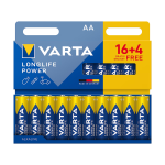 Patareisid, akusid ja laadijaid // AA, AAA ja muud suurused patareid, laadijad &ndash; saadaval tellimiseks // Bateria alkaiczna VARTA LR06 Longlife Power 16+4/blist.