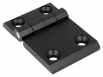 Hinge | Width: 90mm | zinc and aluminium alloy | black | H: 60mm