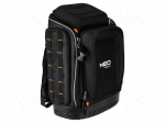 Backpack | tool case | black-orange | poliester 600D | 275x370x515mm