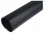 Heat shrink sleeve | 3.5: 1 | 63mm | L: 1m | black | Wall thick: 2.8mm