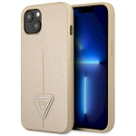 Guess GUHCP13SPSATLE Hardcase Saffiano Triangle Logo for iPhone 13 mini 5,4" / beige