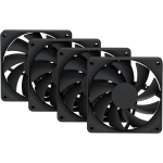 HYTE FA12, black case fans, 4-pack, 120 mm