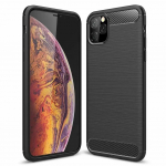Fusion Trust Back Case Silikona Aizsargapvalks Priek&scaron; Apple iPhone 11 Pro Melns