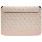Guess Sleeve GUCS14PS4SGP 14" pink|pink 4G Stripe Metal Logo