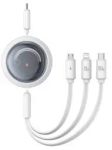 Baseus Free2Draw CB000084 3-in-1 datu pārraides un uzlādes vads | USB-C uz Lightning | 100W | 1.1m | balts