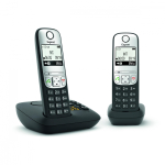 Lauatelefon Gigaset Gigaset A690A Duo analoog/DECT helistaja nime ja ID kuvamisega Black