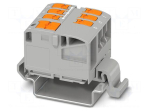 Splice terminal: rail | 24A | 690V | push-in | PA | L: 29.2mm | 0.14&divide;4mm2