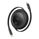 Cable iLike Kabelis USB C - USB C 100W 1 5 m ievelkams melns Free2Pull BASEUS