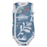 Accessories, strollers for children iLike  Akcija! Lodger Romper Botanimal kokvilnas bodijs bez piedurknēm  Ocean  68 cm RF 074_68
