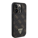 Back panel cover Guess Apple iPhone 15 Pro 4G Triangle Metal Logo Black