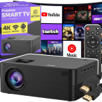 T&ouml;&ouml;riistad ja m&otilde;&otilde;teseadmed // Uued tooted t&ouml;&ouml;riistade, tarvikute kategoorias // Projektor rzutnik smart tv wifi full hd 4k 900lm lcd led bluetooth android - er1159-1