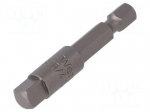 Adapter | Overall len: 50mm | Mounting: 1/4" (C6,3mm),square 1/4"