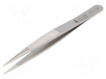 Tweezers | 120mm | for precision works | Blades: straight | max.925&deg;C