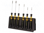 Kit: screwdrivers | Pcs: 6 | precision | Phillips,slot | ESD