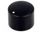 Knob | with pointer | aluminium,thermoplastic | &Oslash;shaft: 6mm | black