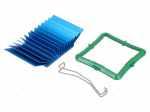 Heatsink: extruded | grilled | BGA | blue | L: 40mm | W: 42.5mm | H: 12.5mm
